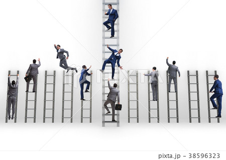 Competition concept with businessman beating 38596323
