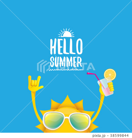 hello summer rock n roll vector label or logo 38599844
