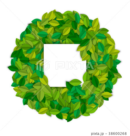 Green leaf card template for nature design concept 38600268