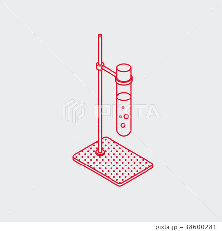 Outline Isometric Test Tube Icon 38600281