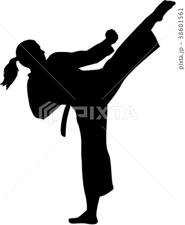 Karate Fighter Womanのイラスト素材
