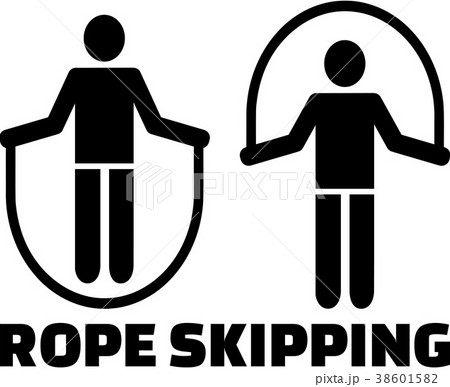 Rope skipping icons 38601582