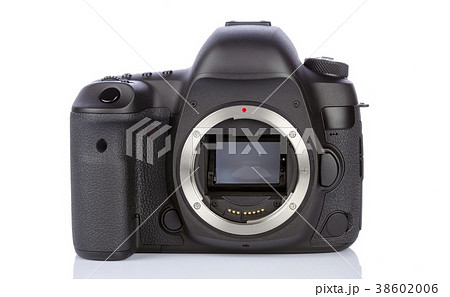 Dslr camera back side on white 38602006
