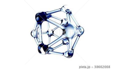 DNA molecule in water over white background. 38602008