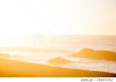 Sea ocean background. Sunset on ocean 38603392