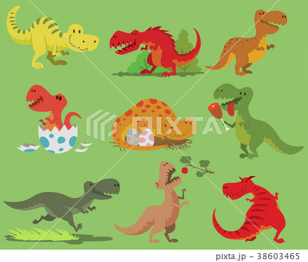 Cartoon vector dinosaur tyrannosaurus rex 38603465