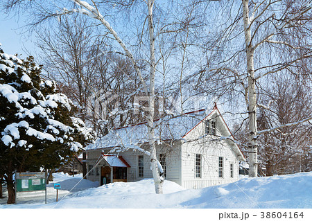 雪景色の札幌農学校第2農場 事務所 38604164