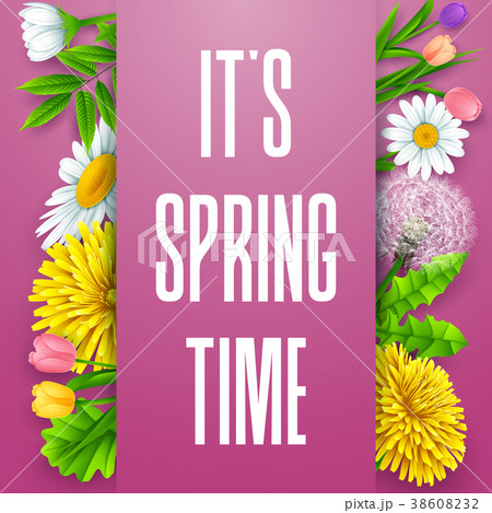 It's spring time greeting background design templa It's spring time greeting background design templa 38608232