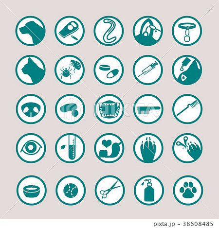 動物医療　アイコン　セット 38608485