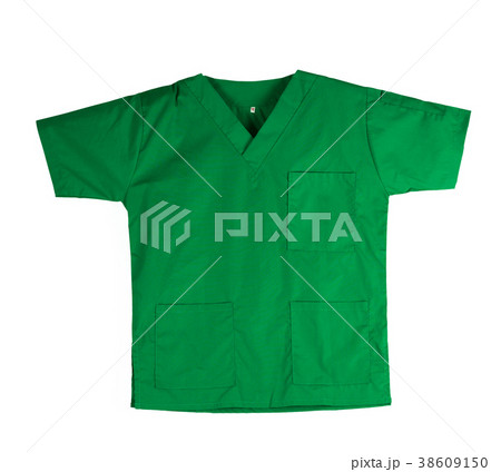 Green scrubs uniform isolated on white background 38609150