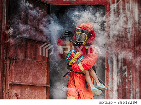 Firefighters save the boy from burnt place Firefighters save the boy from burnt place 38613284