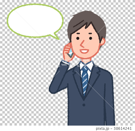 一個人在智能手機上的電話（帶氣球） 38614241