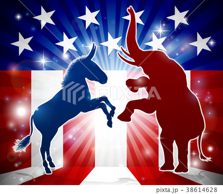 Donkey and Elephant Face Off Donkey and Elephant Face Off 38614628
