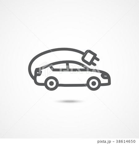 Electric car icon 38614650