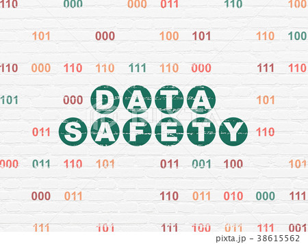 Data concept: Data Safety on wall background Data concept: Data Safety on wall background 38615562