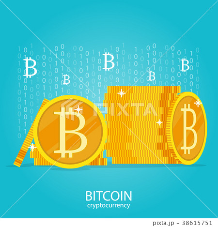 Golden coin binary,bitcoin cryptocurrency digital  38615751