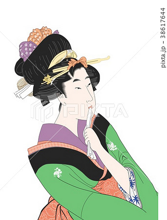 歌麿のおちゃっぴいー緑 38617644