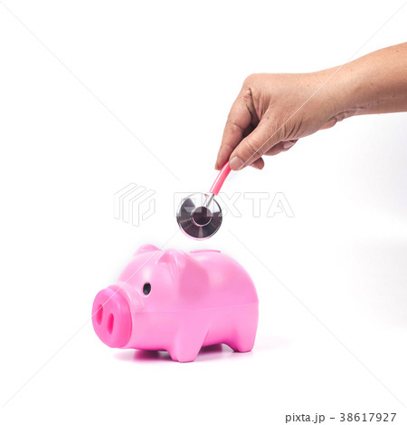 piggy bank with stethoscope in save health piggy bank with stethoscope in save health 38617927
