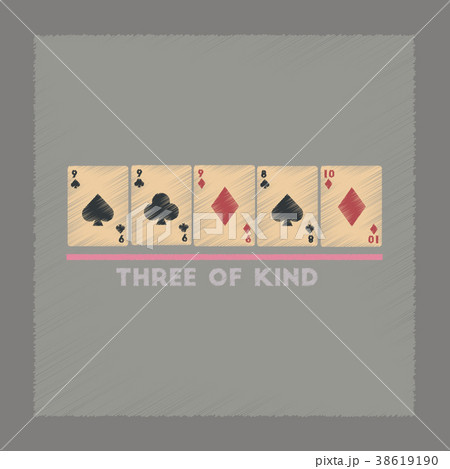 flat shading style icon three of a kind flat shading style icon three of a kind 38619190