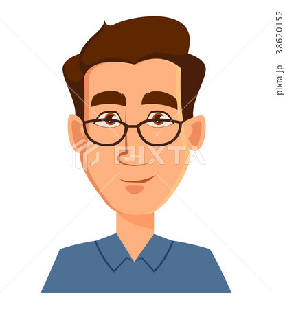 Face expression of a man - neutral, calm. 38620152