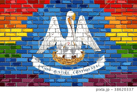 Brick Wall Louisiana and Gay flags 38620337