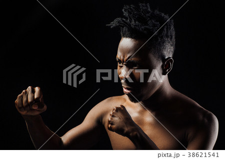 African-American male athlete boxing African-American male athlete boxing 38621541