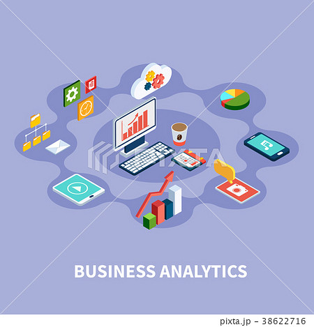 Isometric Analytics Round Composition 38622716