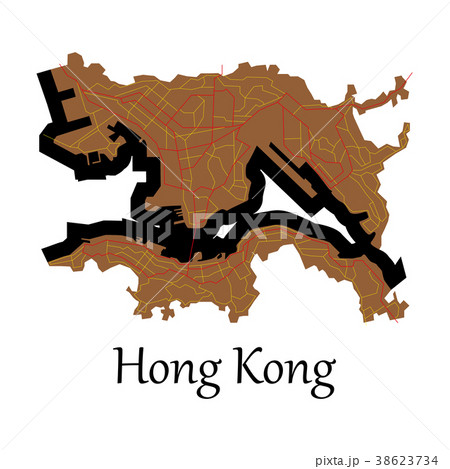 Flat icon in form of Hongkong 38623734