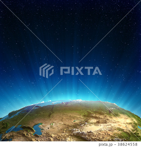 Russia real relief 3d rendering Russia real relief 3d rendering 38624558