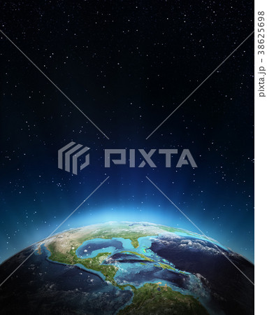 Central america 3d rendering planet 38625698