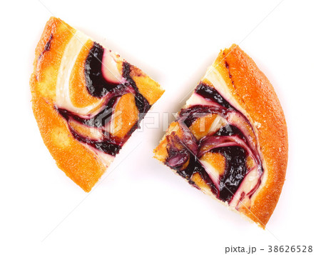 Homemade pie isolated on white background. Top 38626528