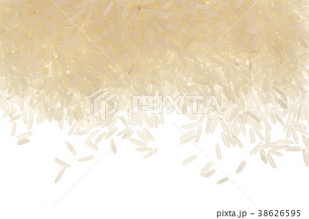 rice grains isolated on white background. Top view rice grains isolated on white background. Top view 38626595