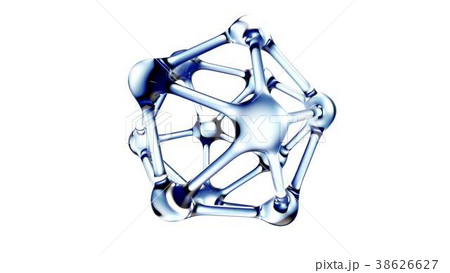 DNA molecule in water over white background. 38626627