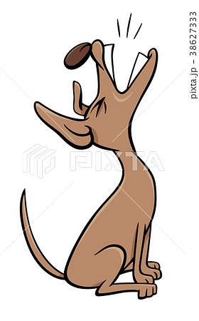 barking or howling dog cartoon character barking or howling dog cartoon character 38627333