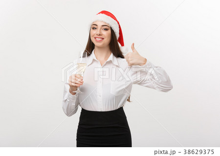 Christmas Celebration - Young beautiful business Christmas Celebration - Young beautiful business 38629375