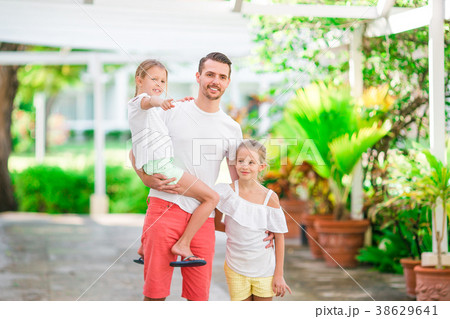 Portrait of family in summer outdoors 38629641