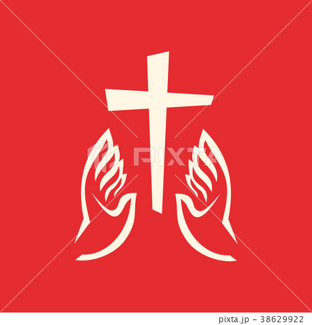 Hands reach for the cross 38629922