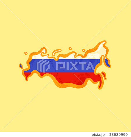 Map of Russia in Russian flag colors Stock Photo by ©doomu 19552069