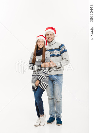 Christmas concept - Full-length Young attractive 38630448