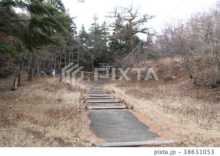 富士山吉田口馬返し 鳥居の写真素材