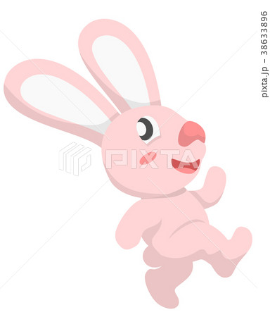 元気なウサギのイラスト素材