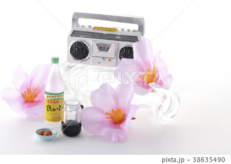 花見　ラジカセ　宴会 38635490