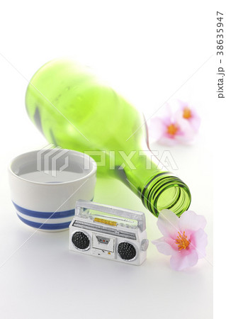 花見 日本酒 ラジカセ 花見 日本酒 ラジカセ 38635947