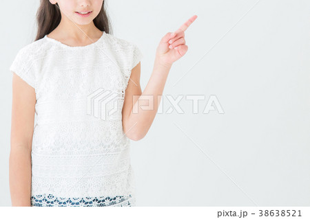 おすすめポーズする女の子 38638521