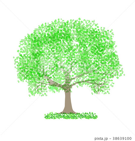 新緑 草原 風景 アイコン のイラスト素材