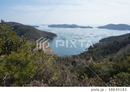春の陽光の虫明湾　岡山県瀬戸内市 38640183