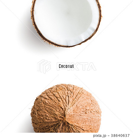 Seamless pattern with tropical fruit. Coconut Seamless pattern with tropical fruit. Coconut 38640637