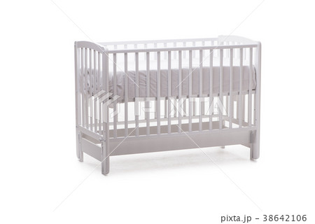 Baby bed cot isolated on the white background 38642106