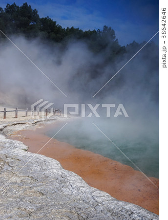 Champagne Pool in Waiotapu, New Zealnd Champagne Pool in Waiotapu, New Zealnd 38642646