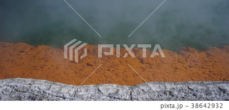 Taupo Volcano on North Island in New Zealand. 38642932